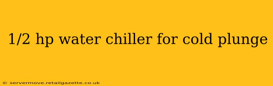 1/2 hp water chiller for cold plunge