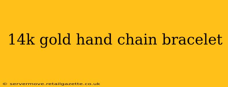 14k gold hand chain bracelet