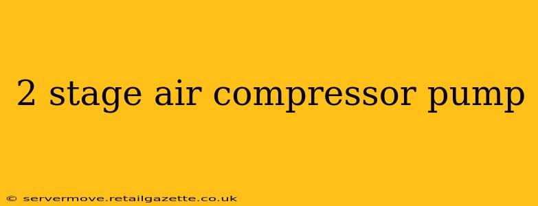 2 stage air compressor pump