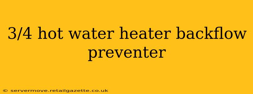 3/4 hot water heater backflow preventer