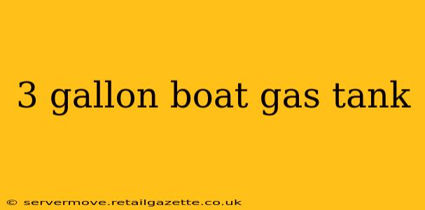 3 gallon boat gas tank