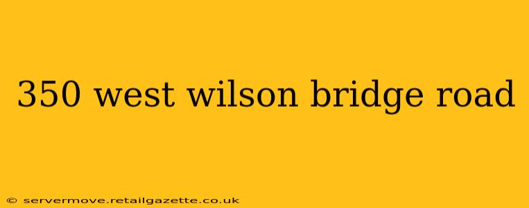 350 west wilson bridge road