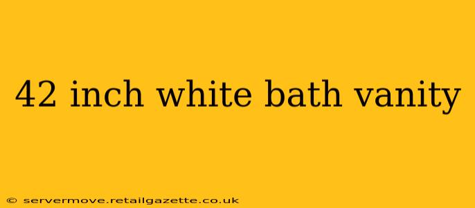 42 inch white bath vanity