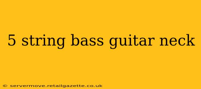 5 string bass guitar neck