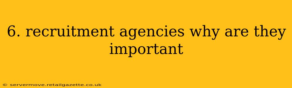 6. recruitment agencies why are they important