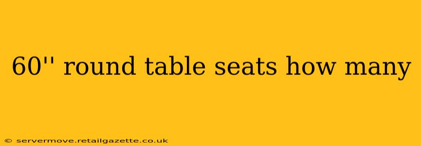 60'' round table seats how many