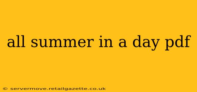 all summer in a day pdf
