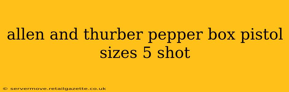 allen and thurber pepper box pistol sizes 5 shot