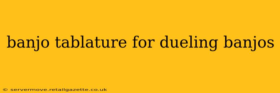 banjo tablature for dueling banjos