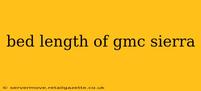 bed length of gmc sierra