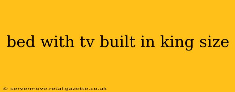 bed with tv built in king size