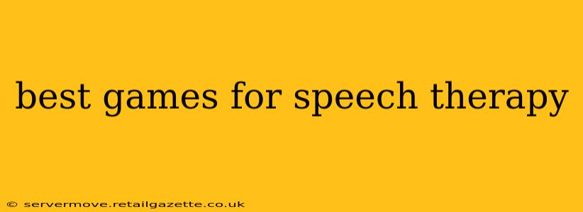 best games for speech therapy