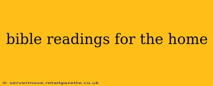 bible readings for the home