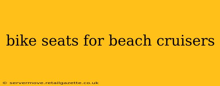 bike seats for beach cruisers