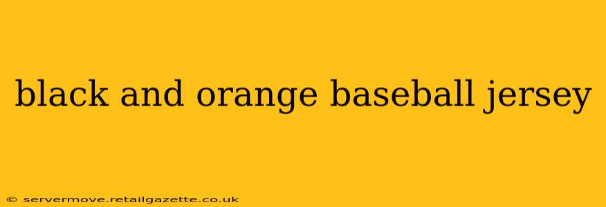 black and orange baseball jersey