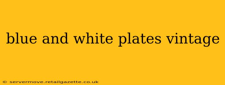 blue and white plates vintage