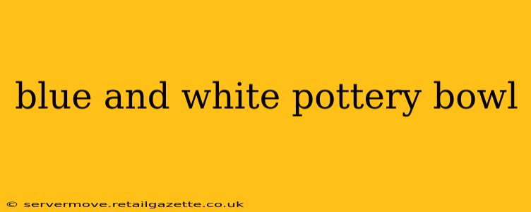 blue and white pottery bowl