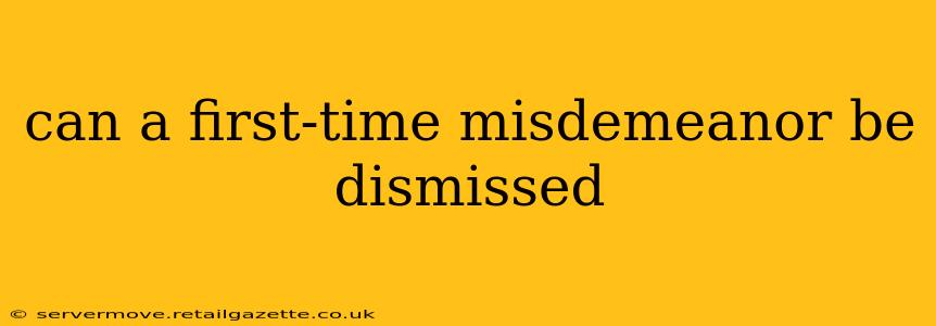 can a first-time misdemeanor be dismissed