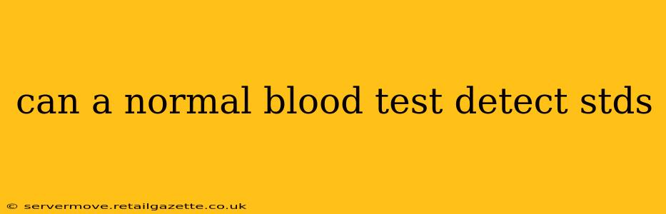 can a normal blood test detect stds