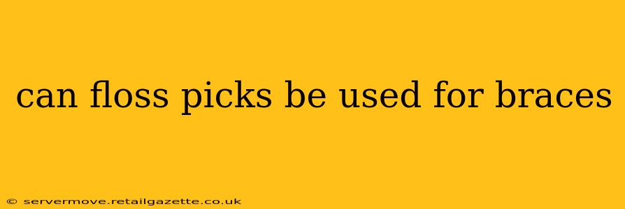 can floss picks be used for braces