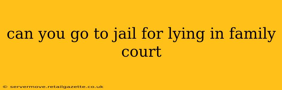 can you go to jail for lying in family court