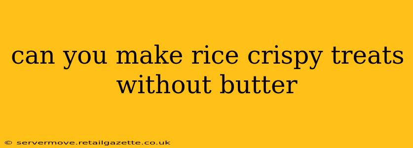 can you make rice crispy treats without butter