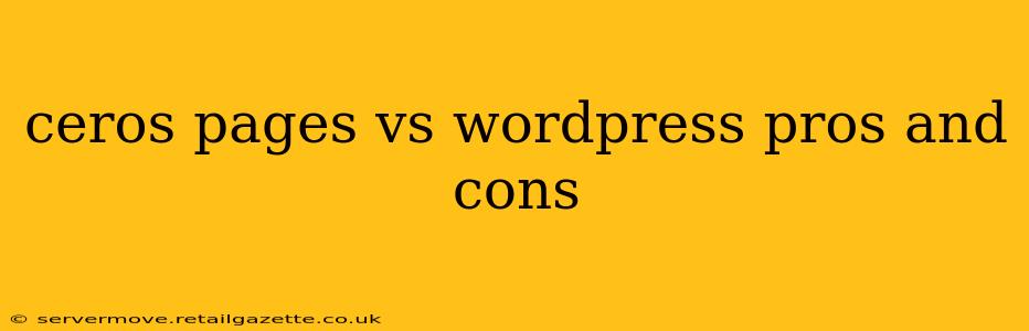 ceros pages vs wordpress pros and cons