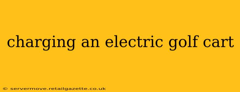 charging an electric golf cart