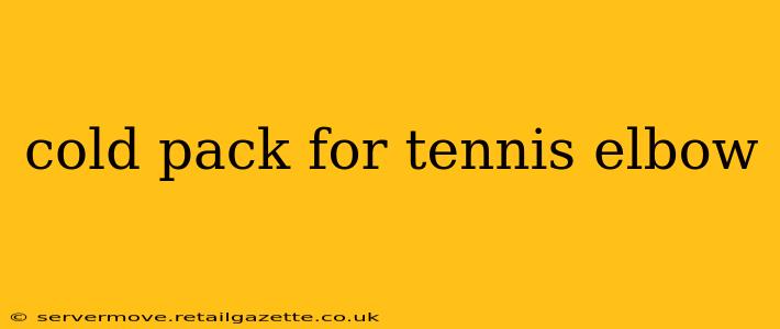 cold pack for tennis elbow
