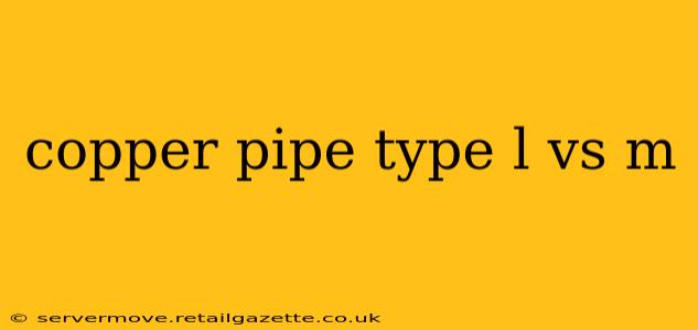 copper pipe type l vs m