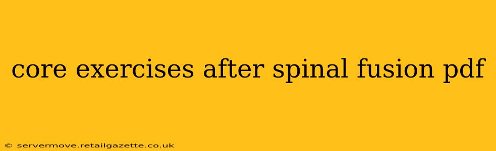 core exercises after spinal fusion pdf