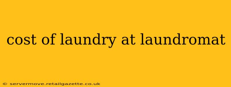 cost of laundry at laundromat