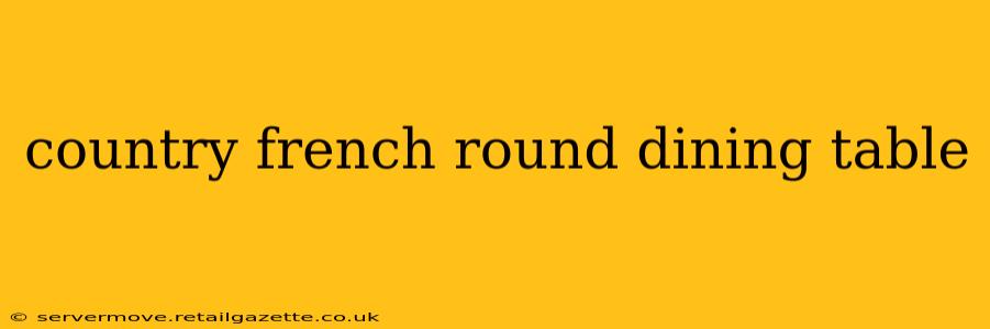 country french round dining table