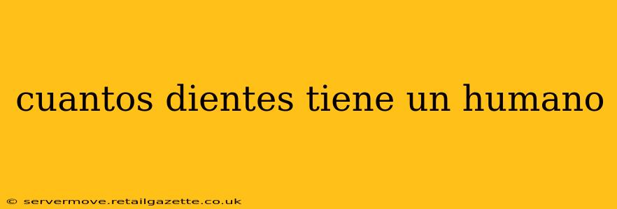 cuantos dientes tiene un humano