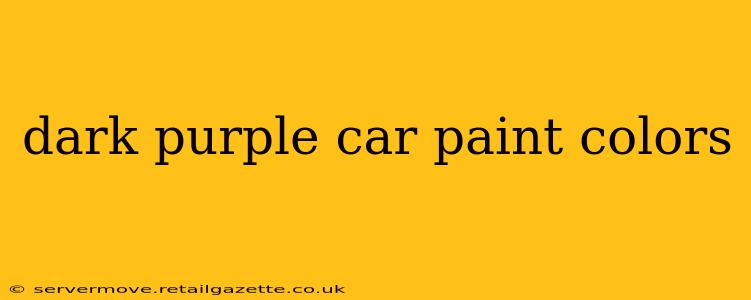 dark purple car paint colors