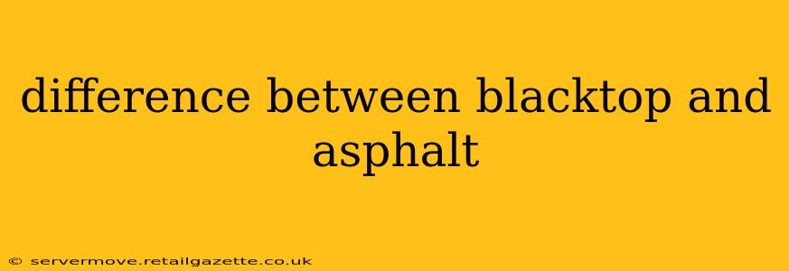 difference between blacktop and asphalt