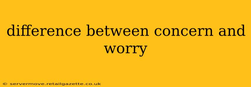 difference between concern and worry
