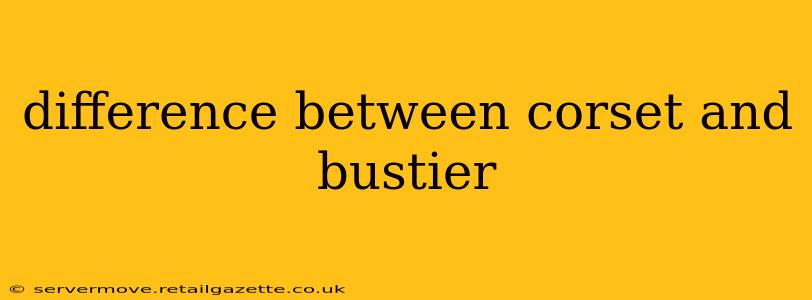 difference between corset and bustier