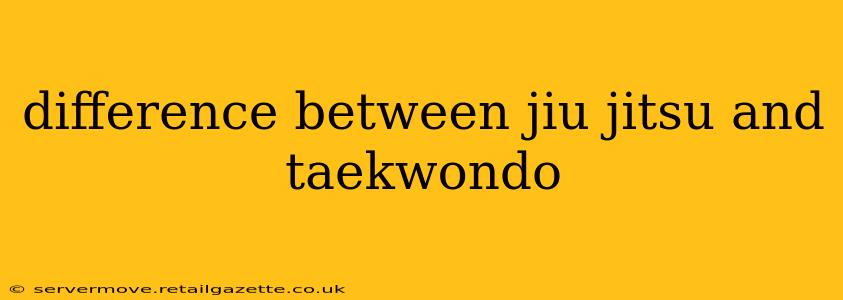 difference between jiu jitsu and taekwondo