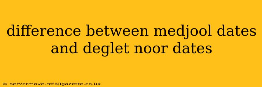 difference between medjool dates and deglet noor dates