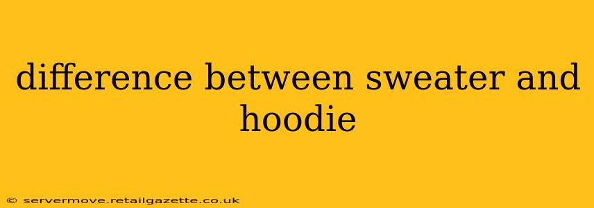 difference between sweater and hoodie
