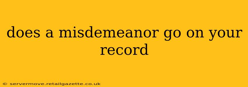 does a misdemeanor go on your record