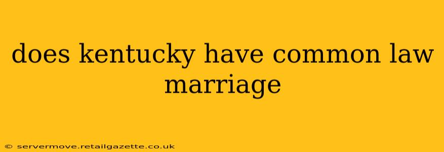 does kentucky have common law marriage