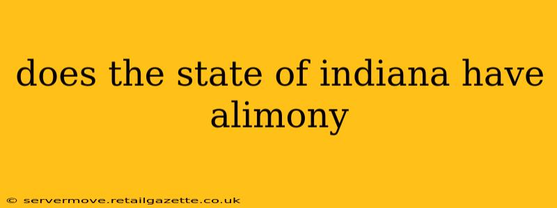 does the state of indiana have alimony