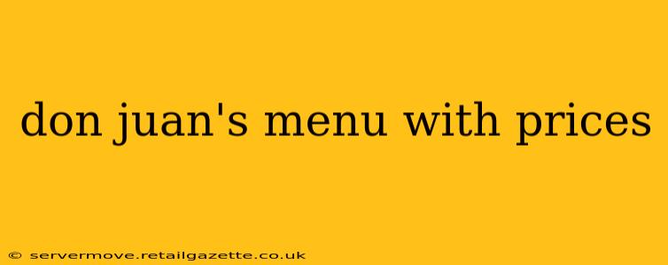 don juan's menu with prices