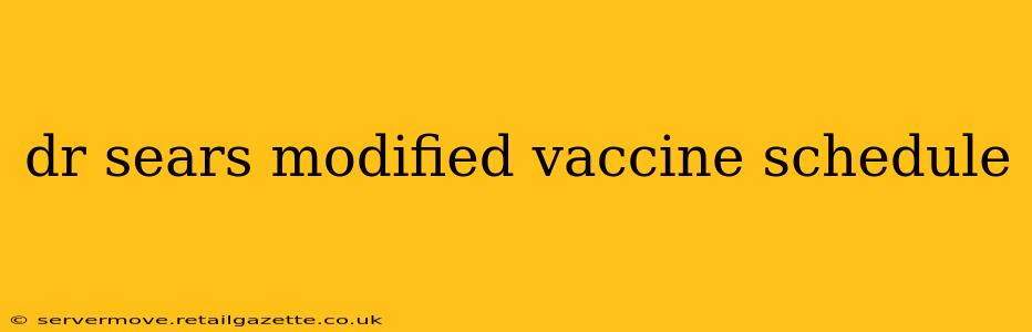 dr sears modified vaccine schedule