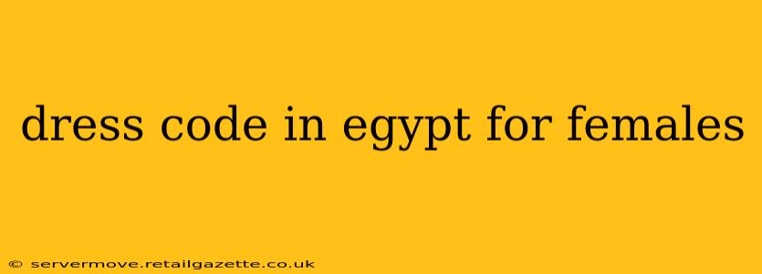 dress code in egypt for females