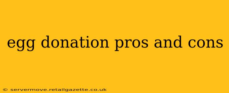 egg donation pros and cons
