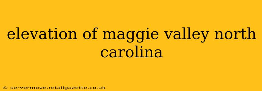 elevation of maggie valley north carolina