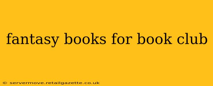 fantasy books for book club
